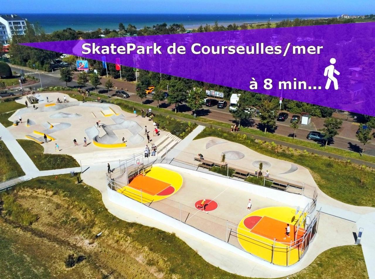 Studio Proche Plage - Parking Gratuit Et Prive - Terrasse Et Petit Jardin Cloture Courseulles-sur-Mer Ngoại thất bức ảnh